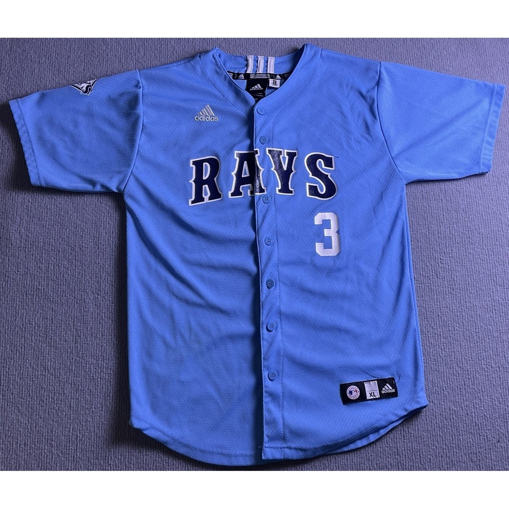 Adidas MLB Tampa Bay Rays #3 Longoria Jersey Youth XL 18-20